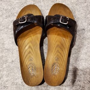 Dr Scholl’s Faux Wooden Sandals Size 9 Advanced Comfort Series